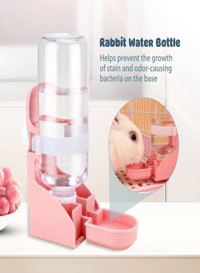Rypet Rabbit Water Bottle No Drip - 17oz Hanging Water Fountain Automatic Dispenser Pet Cage Water Feeder for Bunny Chinchilla Guinea Pig Hedgehog Ferret Pink - Image 3